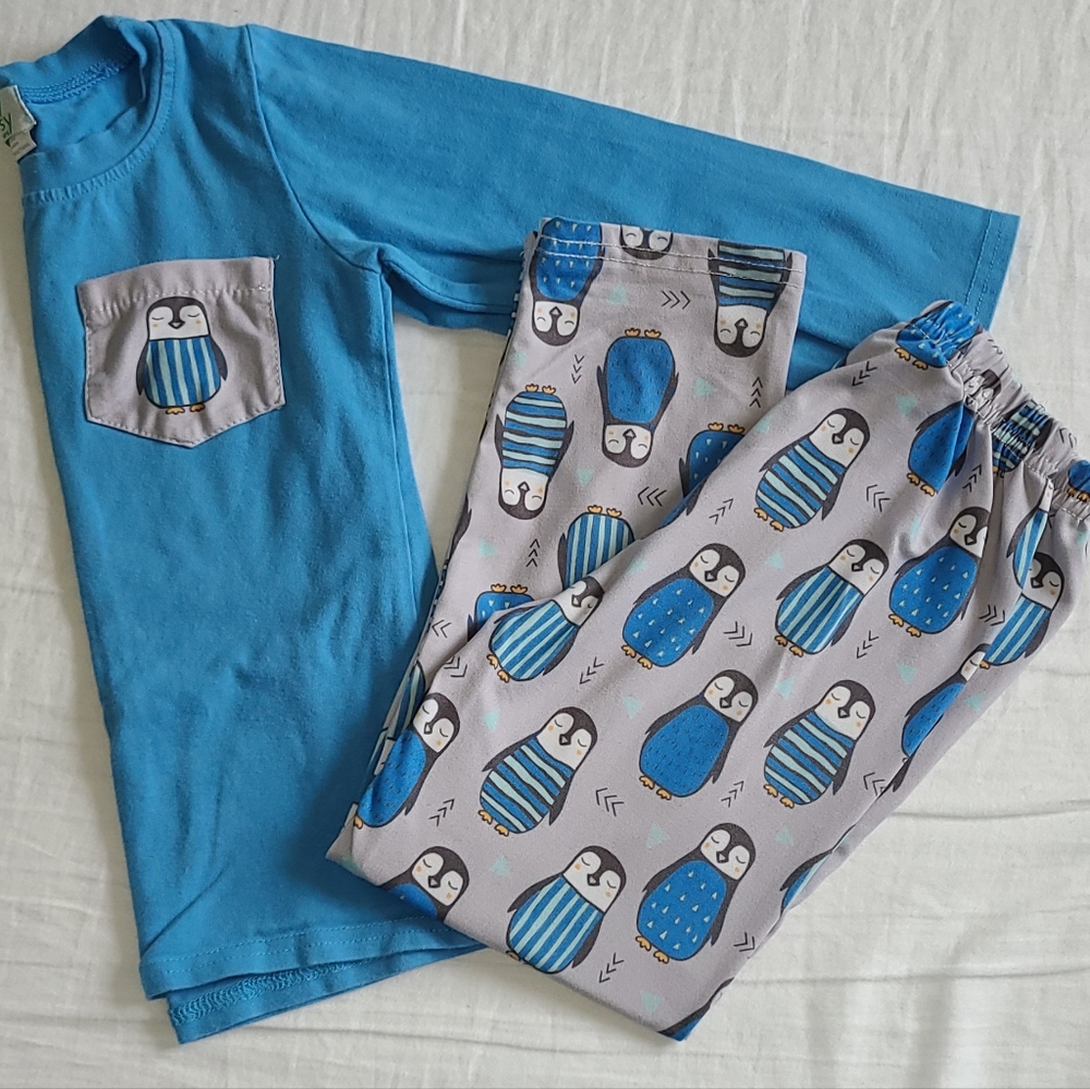 Sassy Stitches penguin long sleeve pajamas